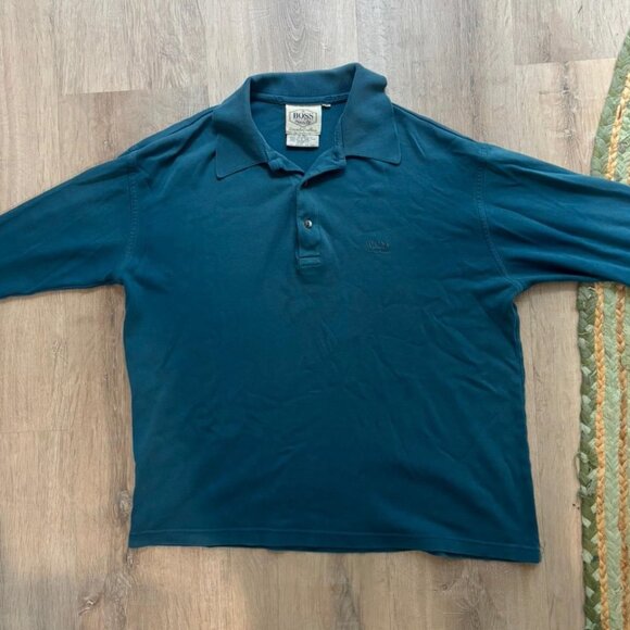 Vintage Hugo Boss LS Polo - Minimalist Designer - Fall Style - Picture 2 of 4